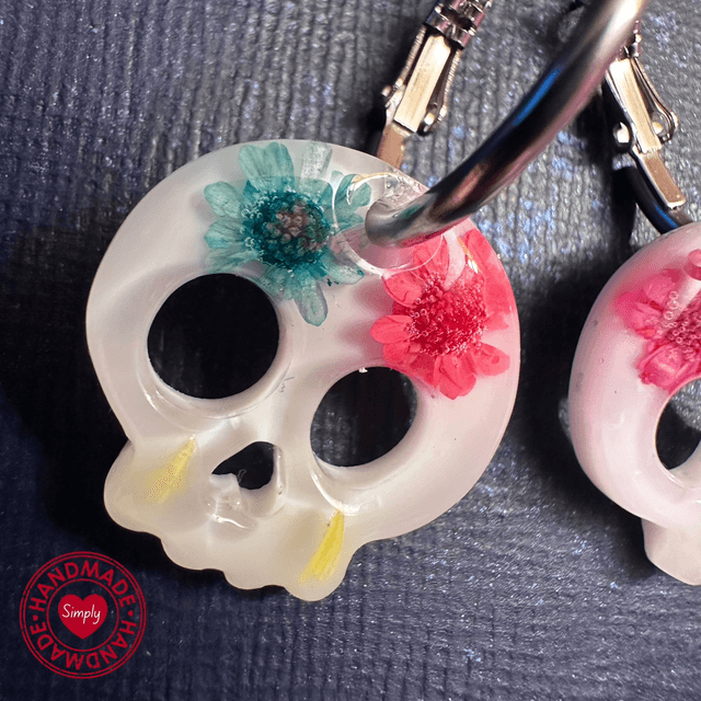 Earring Huggies - Sugar Skull Charms